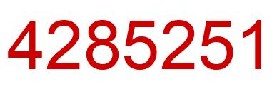 Number 4285251 red image