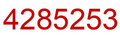 Number 4285253 red image