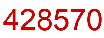 Number 428570 red image