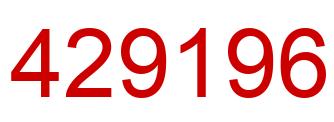 Número 429196 imagen rojo