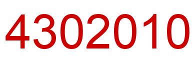 Número 4302010 imagen rojo