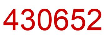 Number 430652 red image
