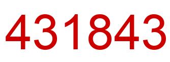 Number 431843 red image