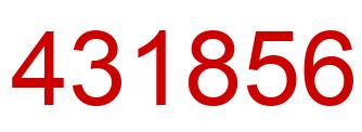 Number 431856 red image