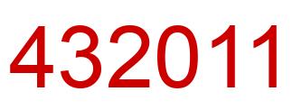 Número 432011 imagen rojo