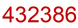 Number 432386 red image