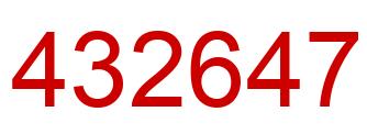Number 432647 red image