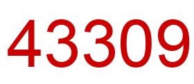 Number 43309 red image