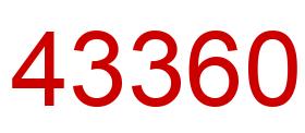Number 43360 red image