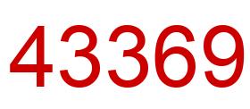 Número 43369 imagen rojo