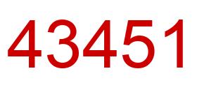 Number 43451 red image