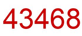 Number 43468 red image