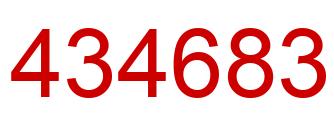 Number 434683 red image