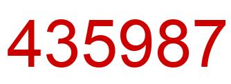 Number 435987 red image