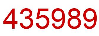 Number 435989 red image