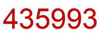 Number 435993 red image