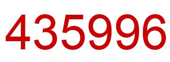 Number 435996 red image