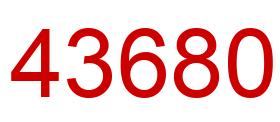 Number 43680 red image