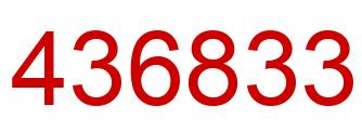 Number 436833 red image