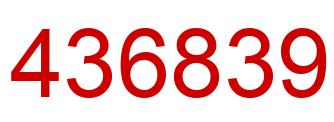 Número 436839 imagen rojo