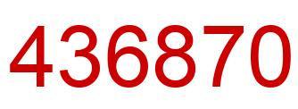 Number 436870 red image