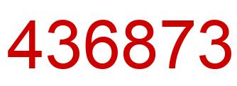Number 436873 red image