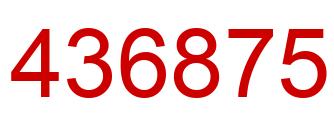 Number 436875 red image