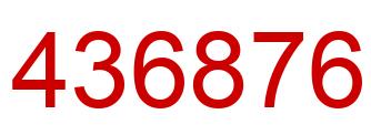 Number 436876 red image