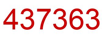 Number 437363 red image