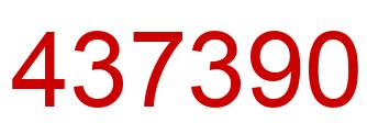 Number 437390 red image