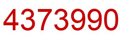 Number 4373990 red image