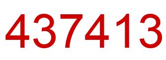 Number 437413 red image