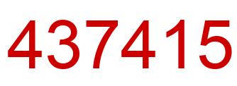 Number 437415 red image