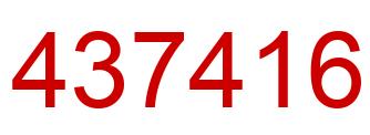 Number 437416 red image