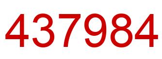 Number 437984 red image