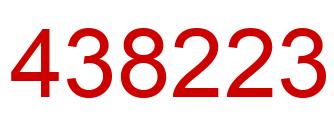 Number 438223 red image