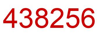 Number 438256 red image
