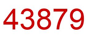 Número 43879 imagen rojo