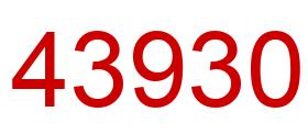 Number 43930 red image