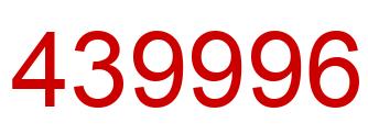 Number 439996 red image