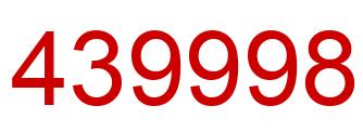 Number 439998 red image