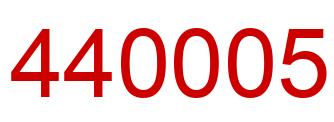 Number 440005 red image