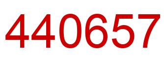 Number 440657 red image