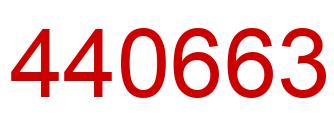 Number 440663 red image