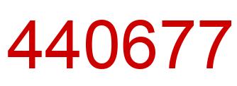Number 440677 red image