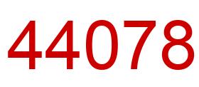 Number 44078 red image