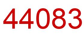 Number 44083 red image
