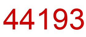 Number 44193 red image