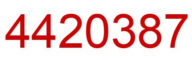 Number 4420387 red image