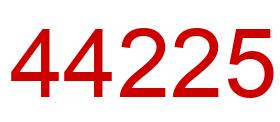 Number 44225 red image
